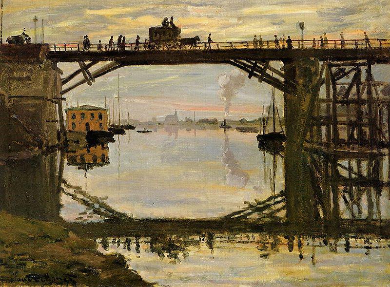 Claude Monet The Highway Bridge under repair oil painting image